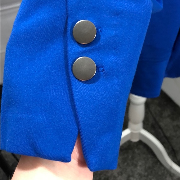 LOGO by Lori Goldstein Blue Stylist Ponte Blazer - Picture 9 of 14